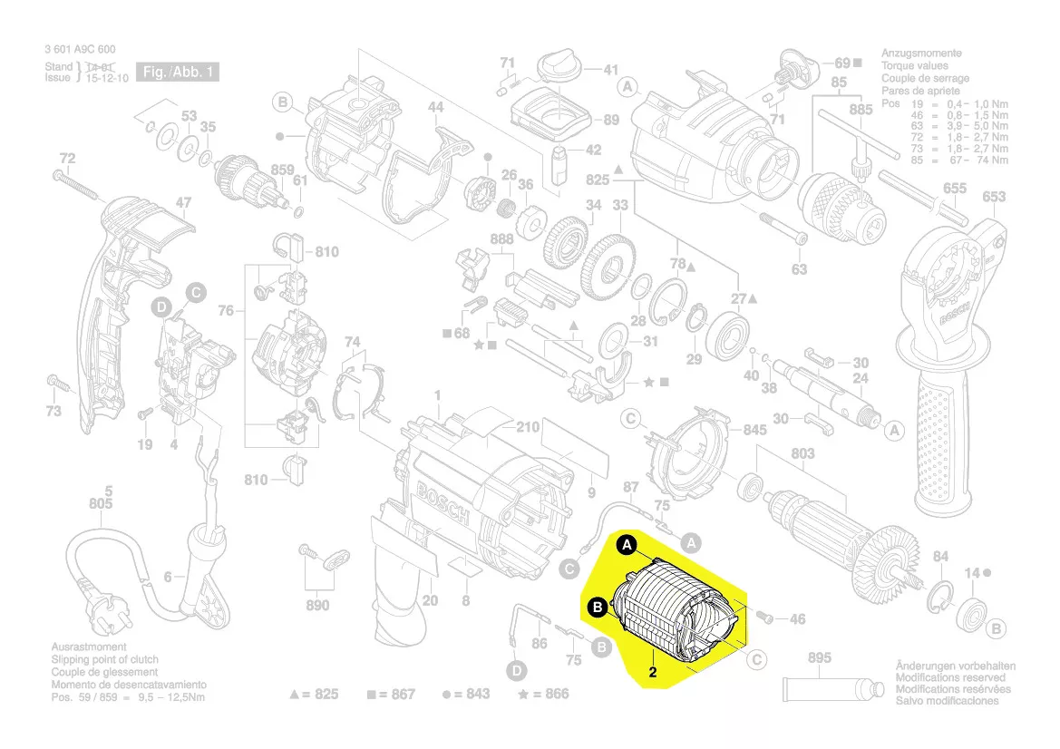 Stator réf. 2 604 220 727 BOSCH